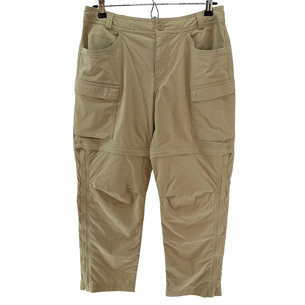 REI Women's Sahara Nylon Convertible Outdoors Hiking Pants •‎ 12 Petite • khaki
